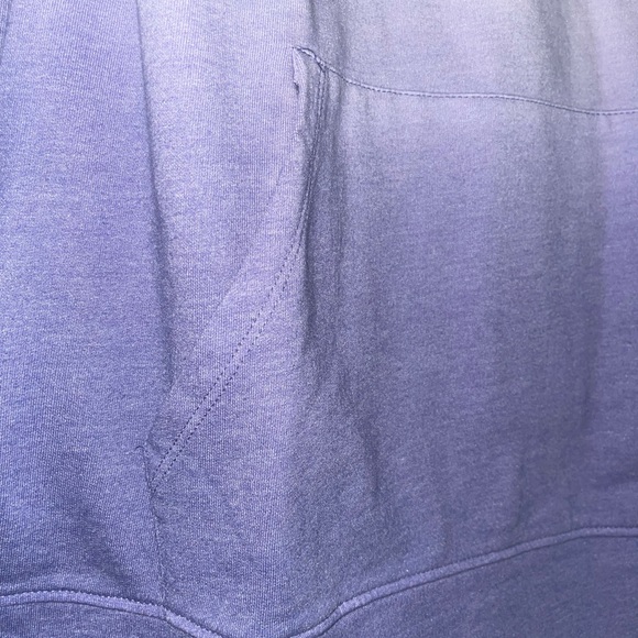 RBX $58 NWT Ombre Dip Dye French Terry Hoodie Lavender Hooded Top Shirt - Picture 4 of 7